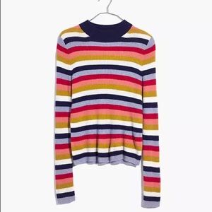 Madewell Mockneck Striped Pullover